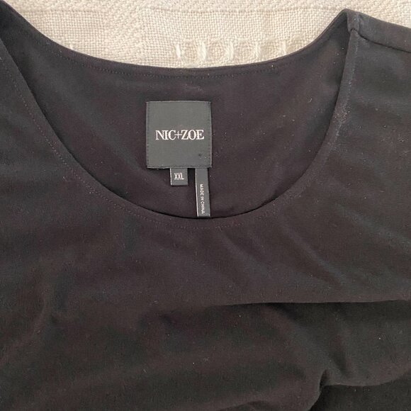 Beautiful Classic NIK + ZOE Fully Lined Black Dress with Draped Waist Size XXL - Picture 4 of 4